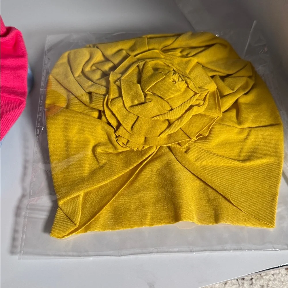 Colorful Turban Headwraps with Floral‎ Design for babies 6-12 months